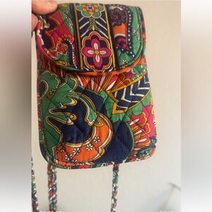 Vera Bradley VENETIAN PAISLEY multi colored small cross body purse for phone